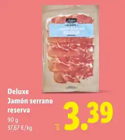 Lidl DELUXE Jamón serrano reserva oferta