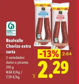 Lidl REALVALLE Chorizo extra sarta oferta