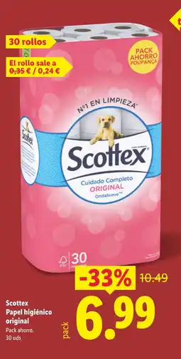 Lidl SCOTTEX Papel higiénico original oferta