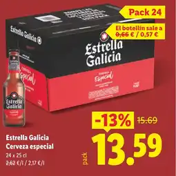 Lidl ESTRELLA GALICIA Cerveza especial oferta