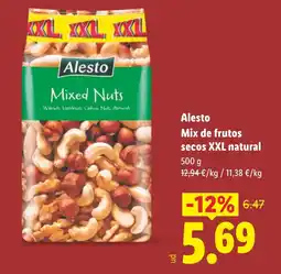 Lidl ALESTO Mix de frutos secos XXL natural oferta