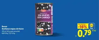 BARESA Aceitunas negras sin hueso