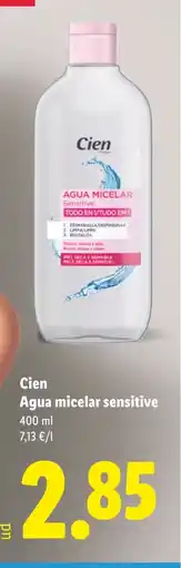 Lidl CIEN Agua micelar sensitive oferta