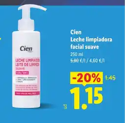 Lidl CIEN Leche limpiadora facial suave oferta