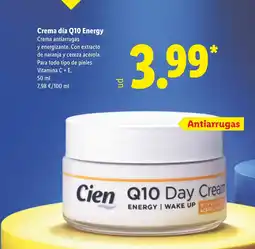 Lidl Crema día Q10 Energy oferta