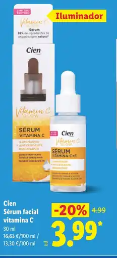 Lidl CIEN Sérum facial vitamina C oferta