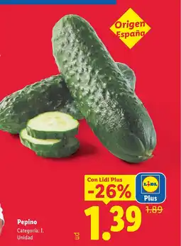 Lidl Pepino oferta
