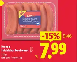 Lidl DULANO Salchichas bockwurst oferta