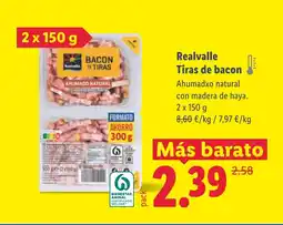 Lidl REALVALLE Tiras de bacon oferta