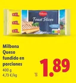 Lidl MILBONA Queso fundido en porciones oferta