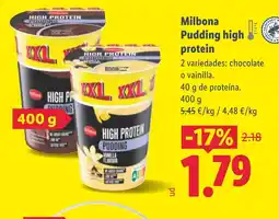 Lidl MILBONA Pudding high protein oferta