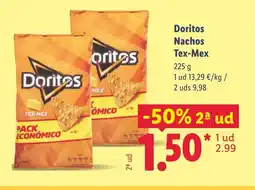 Lidl DORITOS Nachos Tex-Mex oferta