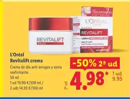 Lidl L'OREAL Revitalift crema oferta