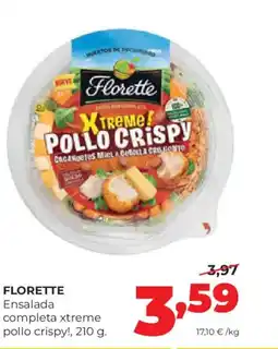 Alimerka FLORETTE Ensalada completa xtreme pollo crispy! oferta