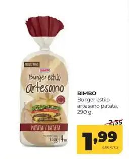 Alimerka BIMBO Burger estilo artesano patata oferta
