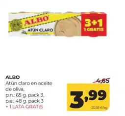 Alimerka ALBO Atún claro en aceite de oliva oferta