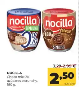 Alimerka NOCILLA Choco mix 0% azúcares o crunchy oferta