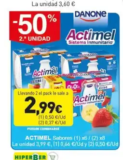 Hiperber ACTIMEL Sabores oferta