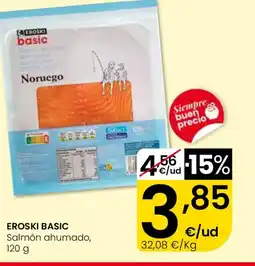 Eroski EROSKI BASIC Salmón ahumado oferta