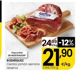 Eroski RODRÍGUEZ Centro jamón serrano reserva oferta
