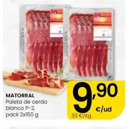 Eroski MATORRAL Paleta de cerdo blanco P-2 oferta