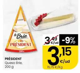 Eroski PRÉSIDENT Queso Brie oferta