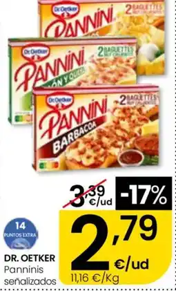 Eroski DR. OETKER Panninis señalizados oferta