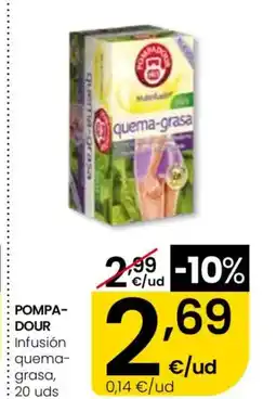 Eroski POMPA- DOUR Infusión quema- grasa oferta