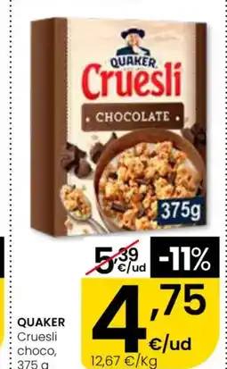 Eroski QUAKER Cruesli choco oferta