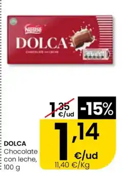 Eroski DOLCA Chocolate con leche oferta