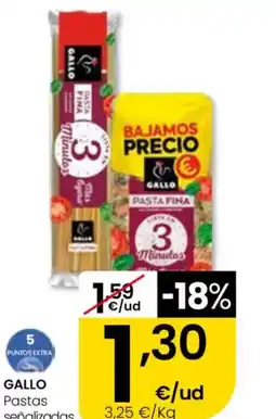 Eroski GALLO Pastas señalizadas oferta