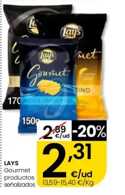 Eroski LAYS Gourmet productos señalizados oferta