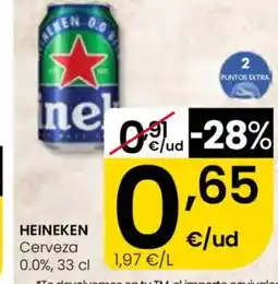 Eroski HEINEKEN Cerveza 0.0% oferta