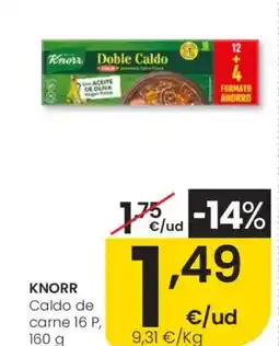Eroski KNORR Caldo de carne oferta