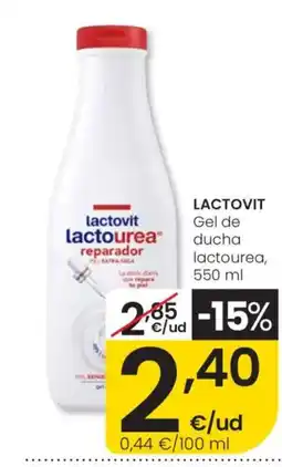 Eroski LACTOVIT Gel de ducha lactourea oferta