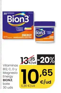 Eroski BION3 Vitaminas B12 C DY Energy oferta