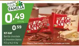 Coviran KIT-KAT Barrita chocolate o chocolate blanco oferta