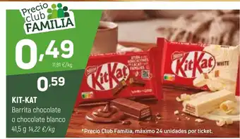 KIT-KAT Barrita chocolate o chocolate blanco