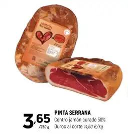 Coviran PINTA SERRANA Centro jamón curado 50% Duroc al corte oferta