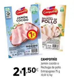 Coviran CAMPOFRÍO Jamón cocido o Pechuga de pollo Extrajugosa oferta