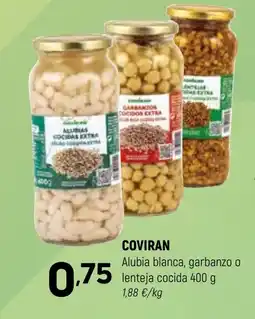 Coviran COVIRAN Alubia blanca, garbanzo o lenteja cocida oferta