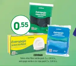 Coviran COVIRAN Salva uñas fibra verde pack oferta