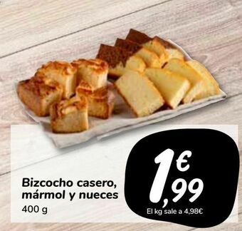 Carrefour Market Bizcocho casero, mármol y nueces oferta