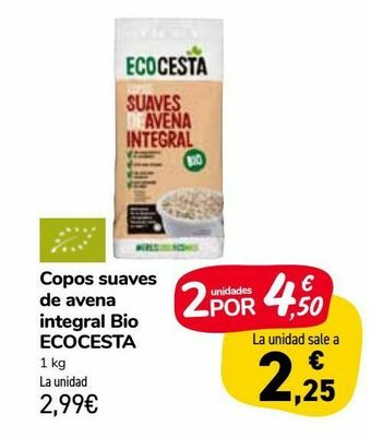 Carrefour Market Copos suaves de avena integral bio ecocesta oferta