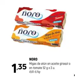 Coviran NORO Migas de atún en aceite girasol o en tomate oferta