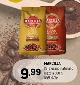 Coviran MARCILLA Café grano natural o mezcla oferta