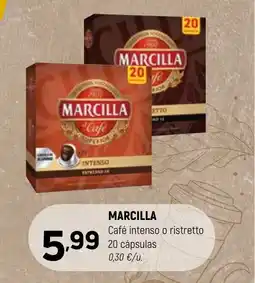 Coviran MARCILLA Café intenso o ristretto 20 cápsulas oferta