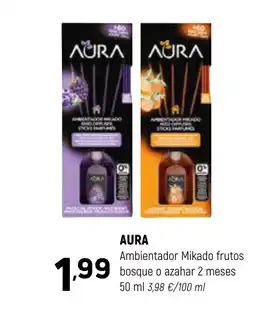 Coviran AURA Ambientador Mikado frutos bosque o azahar 2 meses oferta