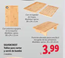 Lidl SILVERCREST Tablas para cortar y servir de bambú oferta