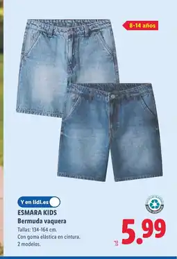 Lidl ESMARA KIDS Bermuda vaquera oferta